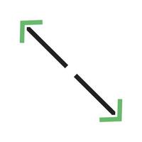 icône verte et noire adaptée à la ligne ii vecteur