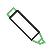 icône de ligne de marqueur vert et noir vecteur