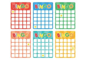 Carte de bingo rétros vecteur