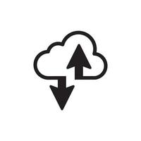 icône de téléchargement de téléchargement dans le cloud eps 10 vecteur