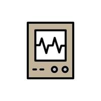 icône de test de fréquence cardiaque eps 10 vecteur