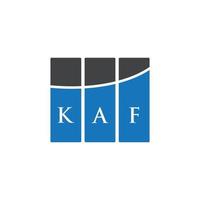 création de logo de lettre kaf sur fond blanc. concept de logo de lettre initiales créatives kaf. conception de lettre kaf. vecteur