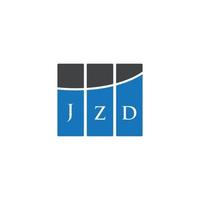 création de logo de lettre jzd sur fond blanc. concept de logo de lettre initiales créatives jzd. conception de lettre jzd. vecteur