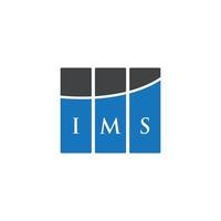 création de logo de lettre ims sur fond blanc. concept de logo de lettre initiales créatives ims. conception de lettre ims. vecteur