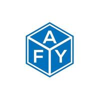 création de logo de lettre afy sur fond noir. afy concept de logo de lettre initiales créatives. conception de lettre afy. vecteur