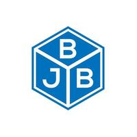 création de logo de lettre bjb sur fond noir. concept de logo de lettre initiales créatives bjb. conception de lettre bjb. vecteur
