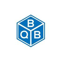 création de logo de lettre bqb sur fond noir. concept de logo de lettre initiales créatives bqb. conception de lettre bqb. vecteur