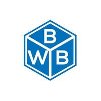 création de logo de lettre bwb sur fond noir. concept de logo de lettre initiales créatives bwb. conception de lettre bwb. vecteur