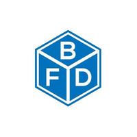 création de logo de lettre bfd sur fond noir. concept de logo de lettre initiales créatives bfd. conception de lettre bfd. vecteur