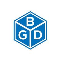 création de logo de lettre bgd sur fond noir. concept de logo de lettre initiales créatives bgd. conception de lettre bgd. vecteur
