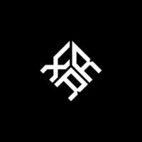 création de logo de lettre xrr sur fond noir. concept de logo de lettre initiales créatives xrr. conception de lettre xrr. vecteur