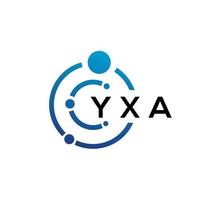 création de logo de technologie de lettre yxa sur fond blanc. yxa initiales créatives lettre il logo concept. conception de lettre yxa. vecteur