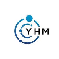 création de logo de technologie de lettre yhm sur fond blanc. yhm initiales créatives lettre il concept de logo. conception de lettre yhm. vecteur