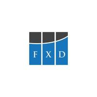 création de logo de lettre fxd sur fond blanc. fxd concept de logo de lettre initiales créatives. conception de lettre fxd. vecteur
