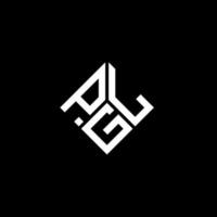 création de logo de lettre pgl sur fond noir. concept de logo de lettre initiales créatives pgl. conception de lettre pgl. vecteur