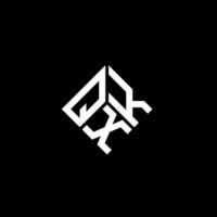 création de logo de lettre qxk sur fond noir. concept de logo de lettre initiales créatives qxk. conception de lettre qxk. vecteur