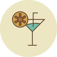 cocktail rempli rétro vecteur