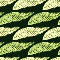 modèle sans couture de feuilles de palmier tropical simple. texture botanique exotique linéaire. vecteur