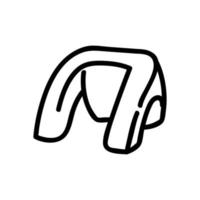 illustration de contour vectoriel icône masseur d'épaule