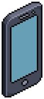 icône de vecteur isométrique pixel art smartphone mobile pour jeu 8 bits sur fond blanc