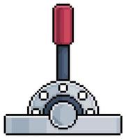 levier métallique pixel art. icône de vecteur de levier de mécanisme industriel pour le jeu 8bit sur fond blanc
