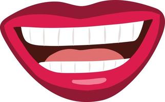 rire expression comique de la bouche. lèvres rouges. vecteur