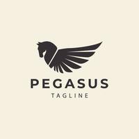 pegasus ailé cheval logo vecteur icône symbole conception