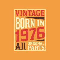 vintage né en 1976 toutes pièces d'origine vecteur