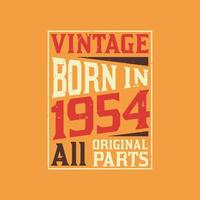 vintage né en 1954 toutes pièces d'origine vecteur