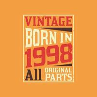 vintage né en 1998 toutes pièces d'origine vecteur