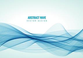 Blue line wave background vector