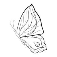 papillon avec un motif sur les ailes, insectes exotiques, imprimé pour tatouage. illustration vectorielle vecteur