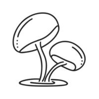 champignons doodle illustration vecteur