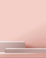 fond rose pastel cosmétique et présentoir de podium haut de gamme pour la marque et l'emballage de la présentation du produit. scène de studio avec ombre de fond. conception de vecteur