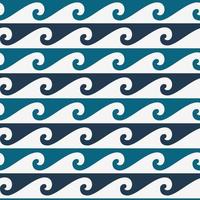 motif de vague sans couture bleu et blanc, ornement de vague de ligne dans le style de tatouage maori pour tissu, textile, papier peint. ornement de style japon vecteur