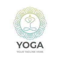 modèle de logo de yoga vecteur