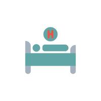 icône de lit d'hôpital vecteur