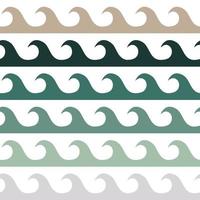 motif de vague sans couture bleu et blanc, ornement de vague de ligne dans le style de tatouage maori pour tissu, textile, papier peint. ornement de style japon vecteur