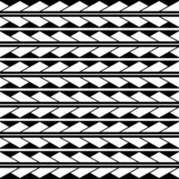 motif ethnique harmonieux de vecteur dans le style de tatouage maori. bordure géométrique avec des éléments ethniques décoratifs. motif horizontal. conception pour la décoration intérieure, papier d'emballage, tissu, tapis, textile, couverture