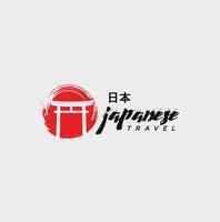 modèle de conception de vacances logo voyage japon vecteur