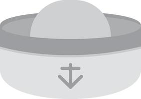 chapeau de marin gris plat vecteur