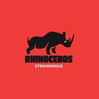 logo fort de rhinocéros vecteur