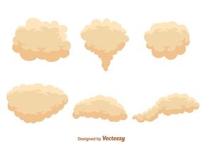 Vecteurs de nuage de poussière de crème vecteur