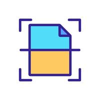 vecteur d'icône de document de scanner. illustration de symbole de contour isolé