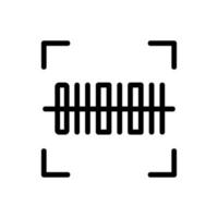 vecteur d'icône de code-barres du scanner. illustration de symbole de contour isolé