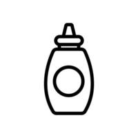 vecteur d'icône de moutarde. illustration de symbole de contour isolé