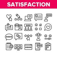 icônes de collection de rétroaction de satisfaction définies vecteur