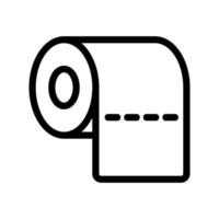 vecteur d'icône de papier toilette. illustration de symbole de contour isolé