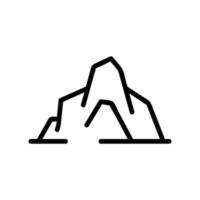 vecteur d'icône de chaîne de montagnes. illustration de symbole de contour isolé