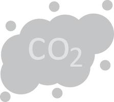 co2 plat niveaux de gris vecteur